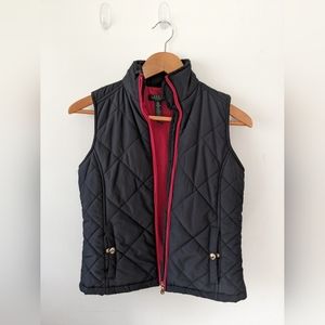Lauren Ralph Lauren Puffer Vest Size (S/P) Lightweight Black Red Quilted